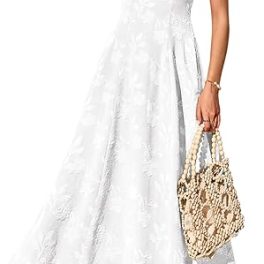 PRETTYGARDEN Womens Summer Dresses 2026 Casual Sleeveless Square Neck Formal Wedding Guest Beach Vacation Boho Maxi Dress